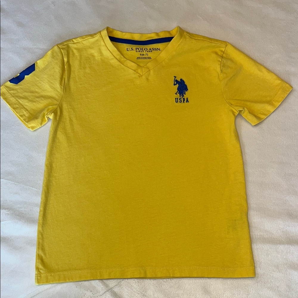 U.S.‎ Polo Assn. Bright Yellow Kids Tee Size S(6-7)